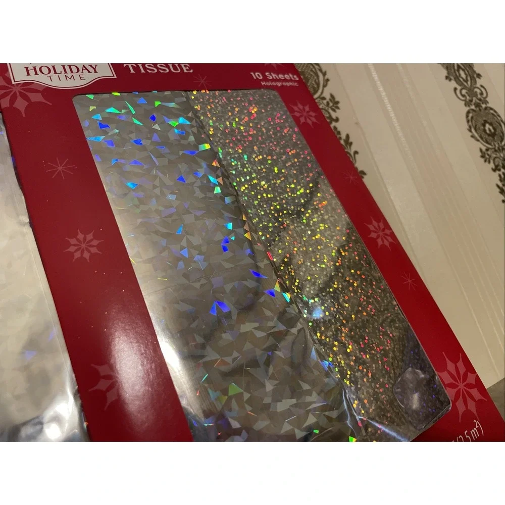 NWT Holographic Shiny Metallic Gift Wrap Tissue 5‎ packs (50 Sheets) 20 x 20 in